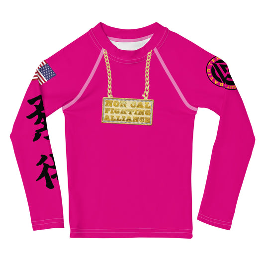 NCFA Chain Kids Rash Guard Pink