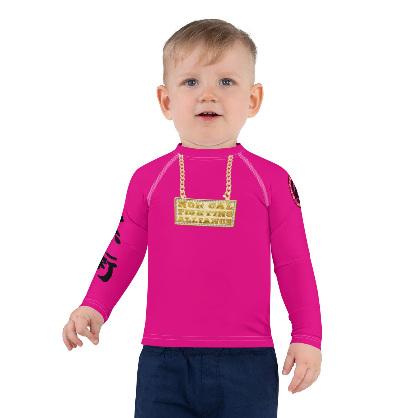 NCFA Chain Kids Rash Guard Pink