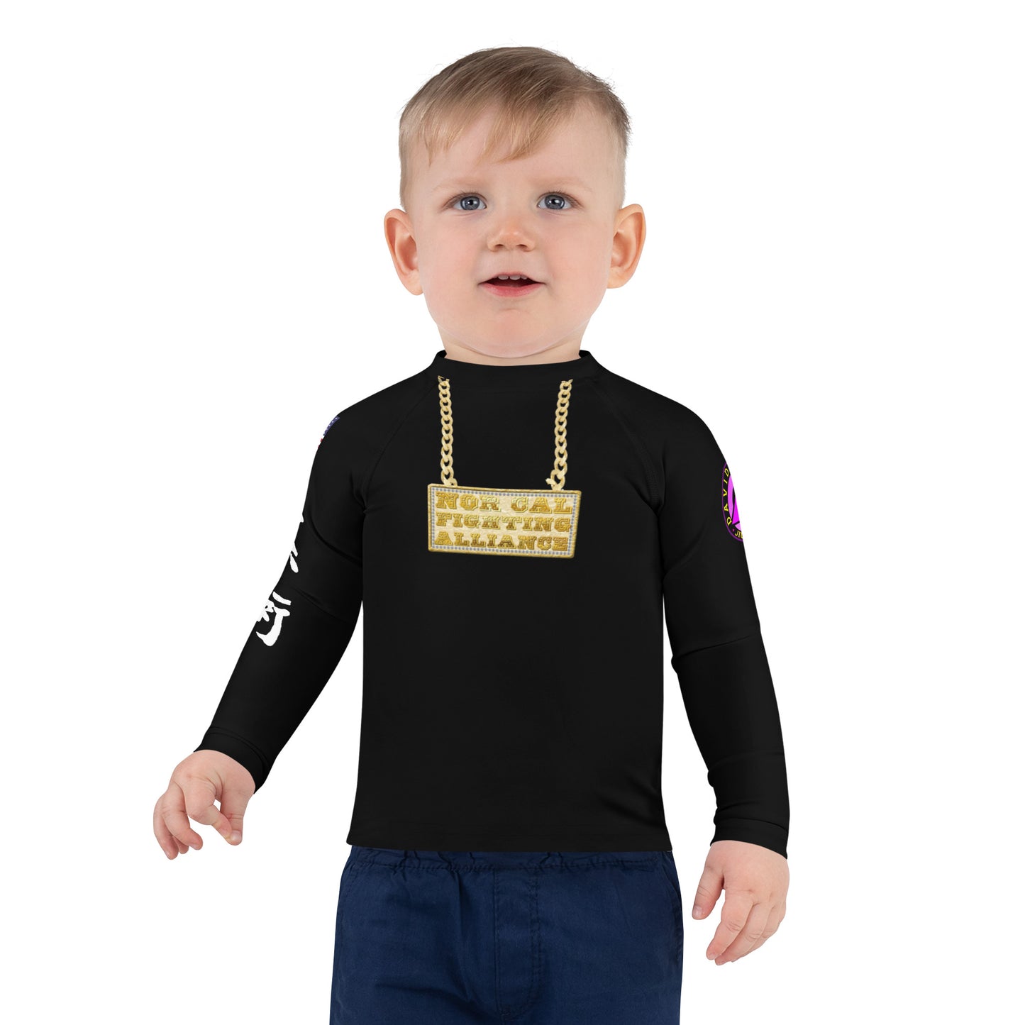 NCFA Chain Kids Rash Guard Black