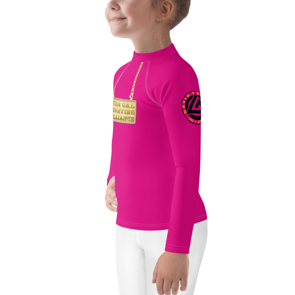 NCFA Chain Kids Rash Guard Pink