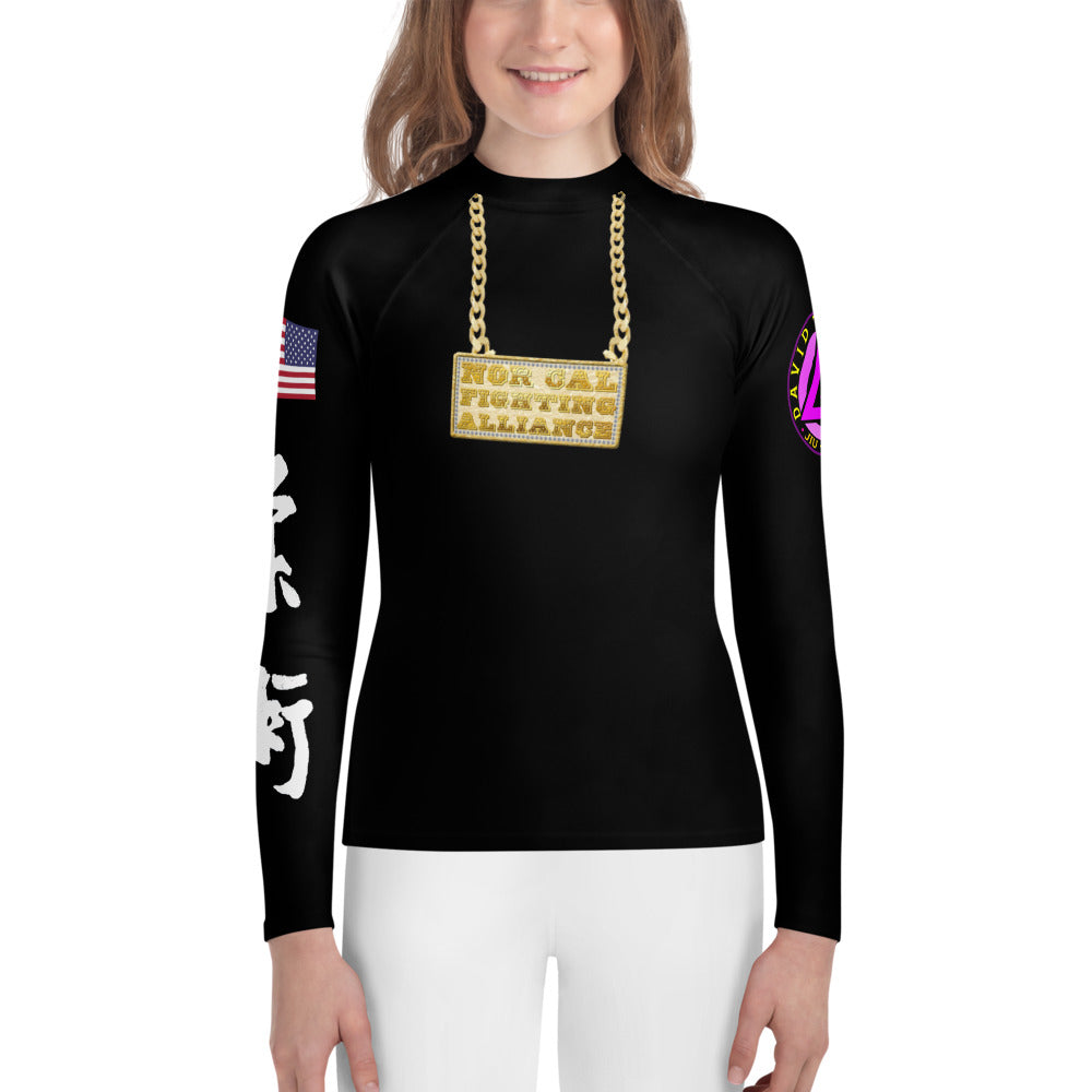 NCFA Chain Youth Rash Guard Black