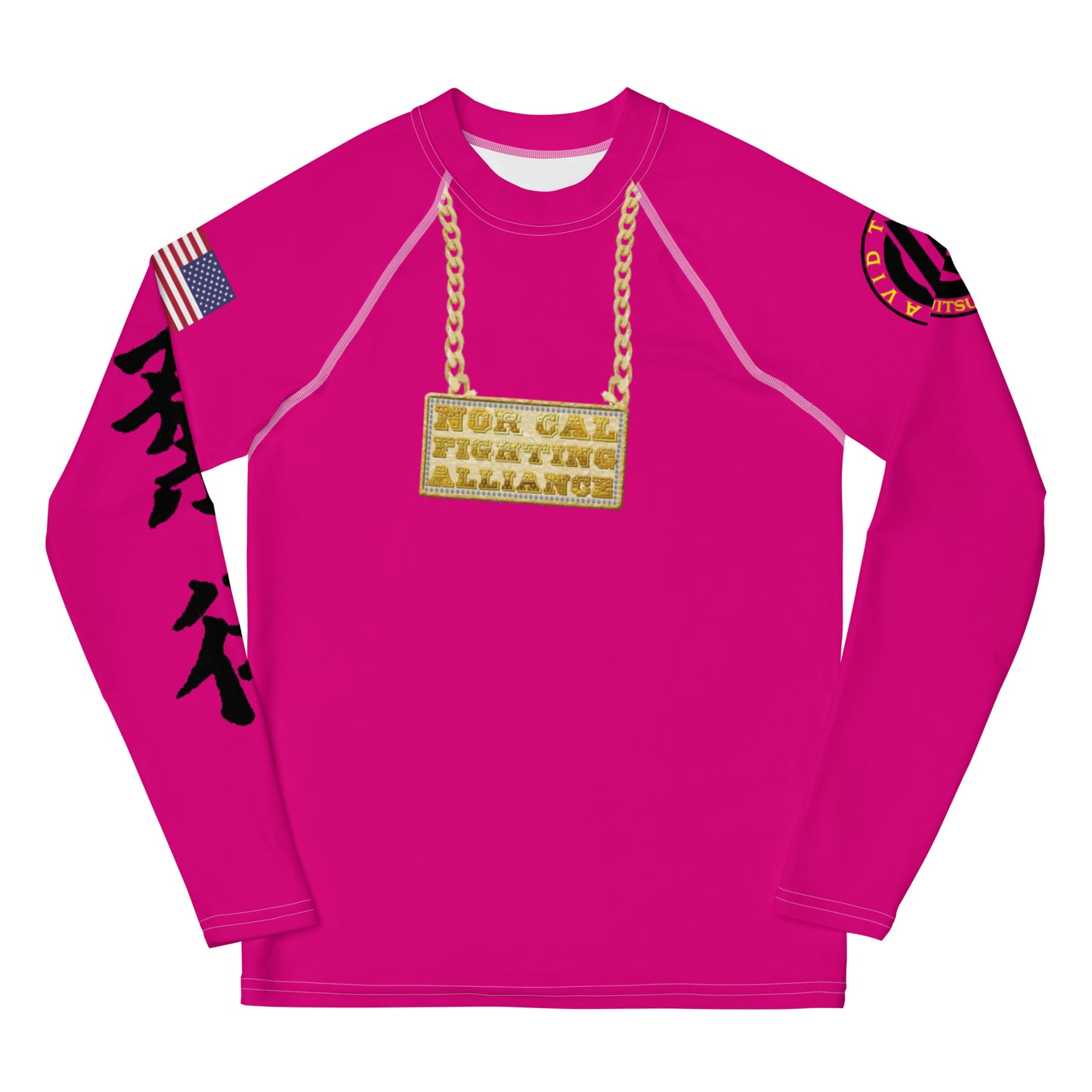 NCFA Chain Youth Rash Guard Pink