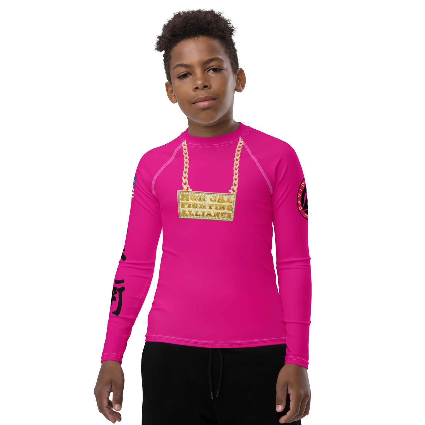 NCFA Chain Youth Rash Guard Pink